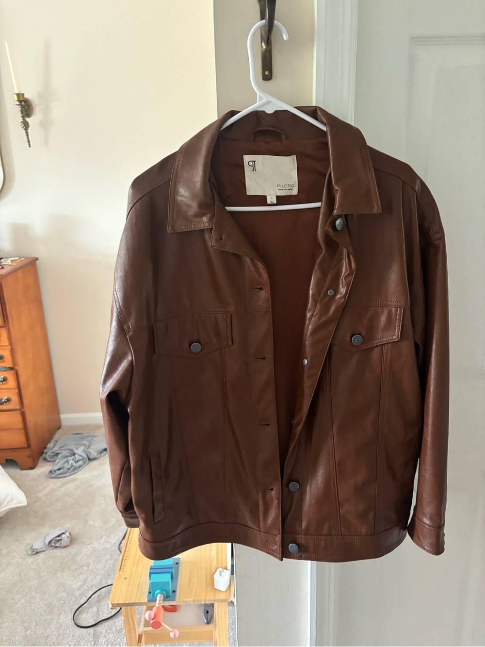 Anthropologie Faux Leather Jacket